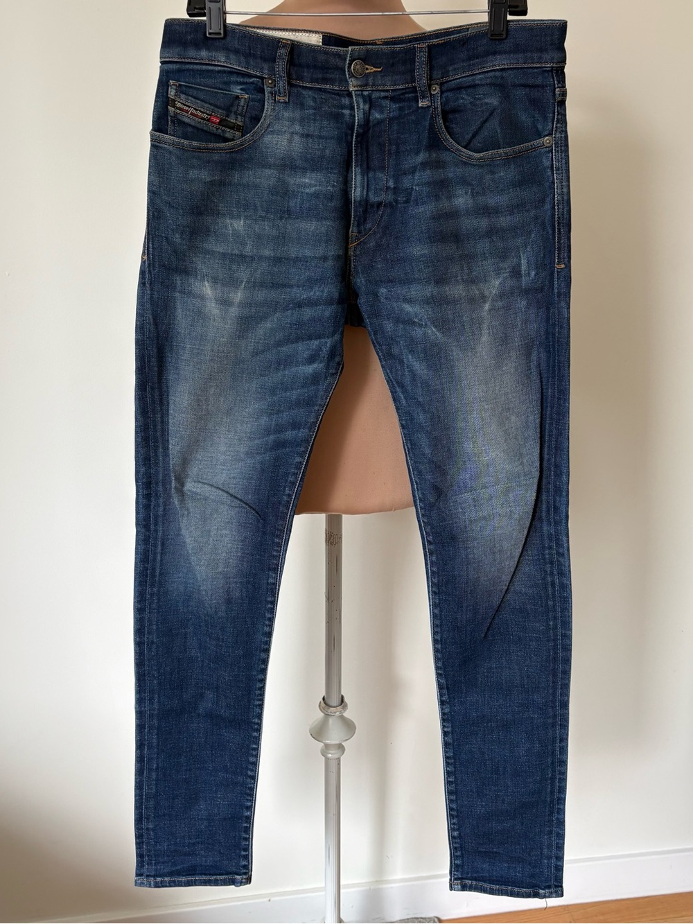 Diesel D-Strukt Jogg Slim Fit Blue Stretch Cotton Italian 009KJ Jeans EUC 32x32